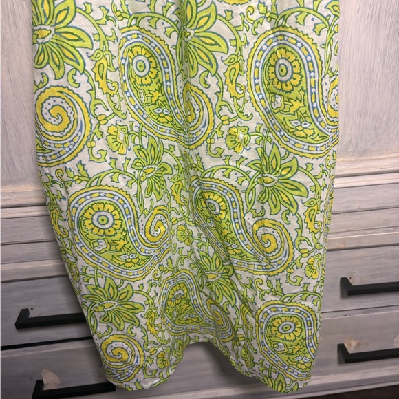 SZ Blockprints X J.Crew Squareneck Puff-Sleeve Mini Dress Paisley Bright Preppy - Picture 6 of 8